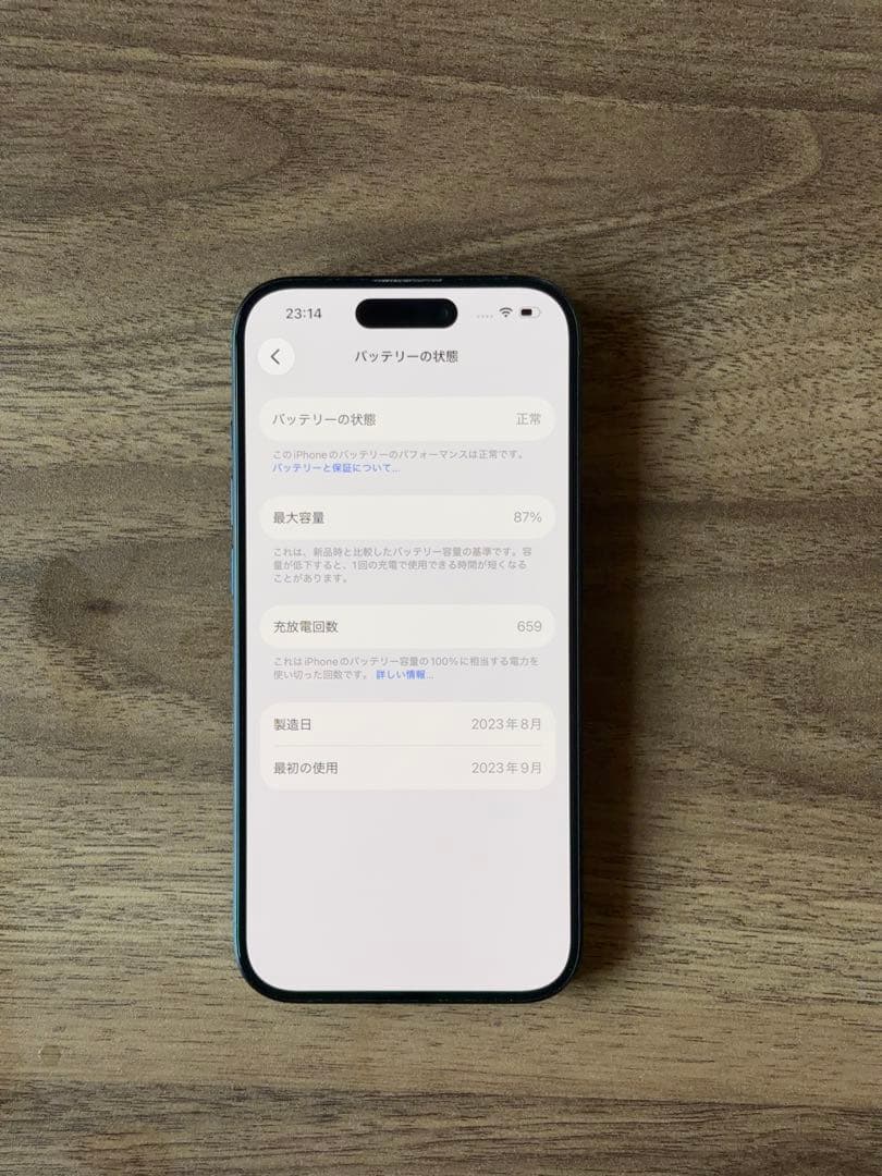 iPhone15Pro 128GB／ブルーチタニウム　本体