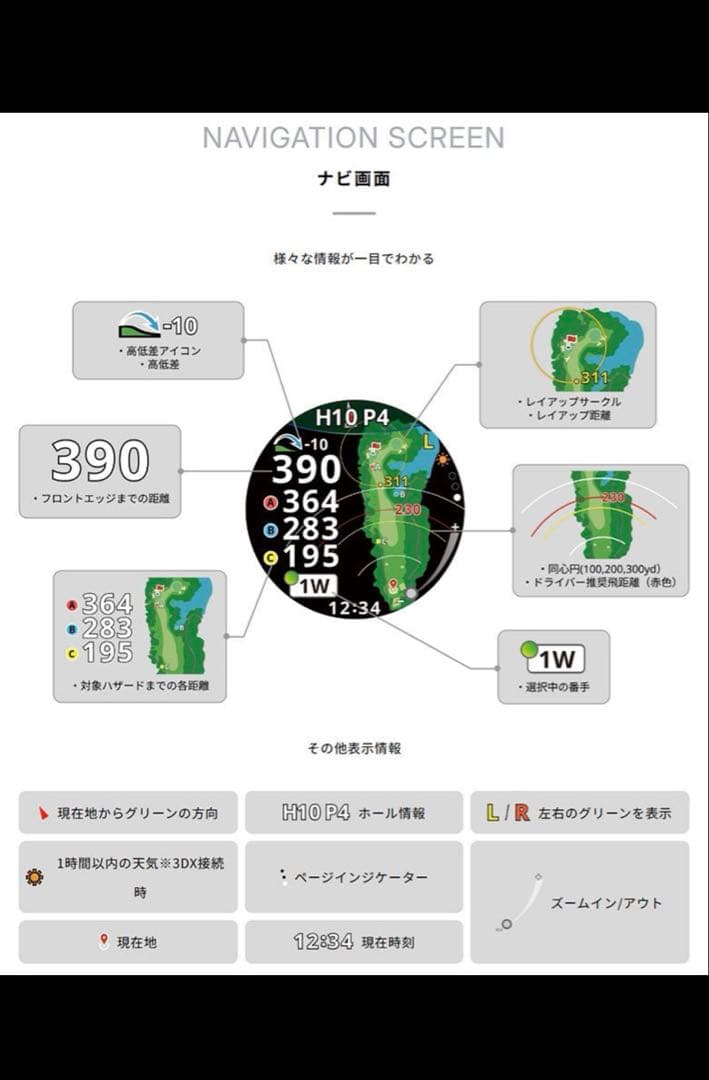 ク*！様 Shot Navi VELLIX Ｖ14 GPSゴルフウォッチ