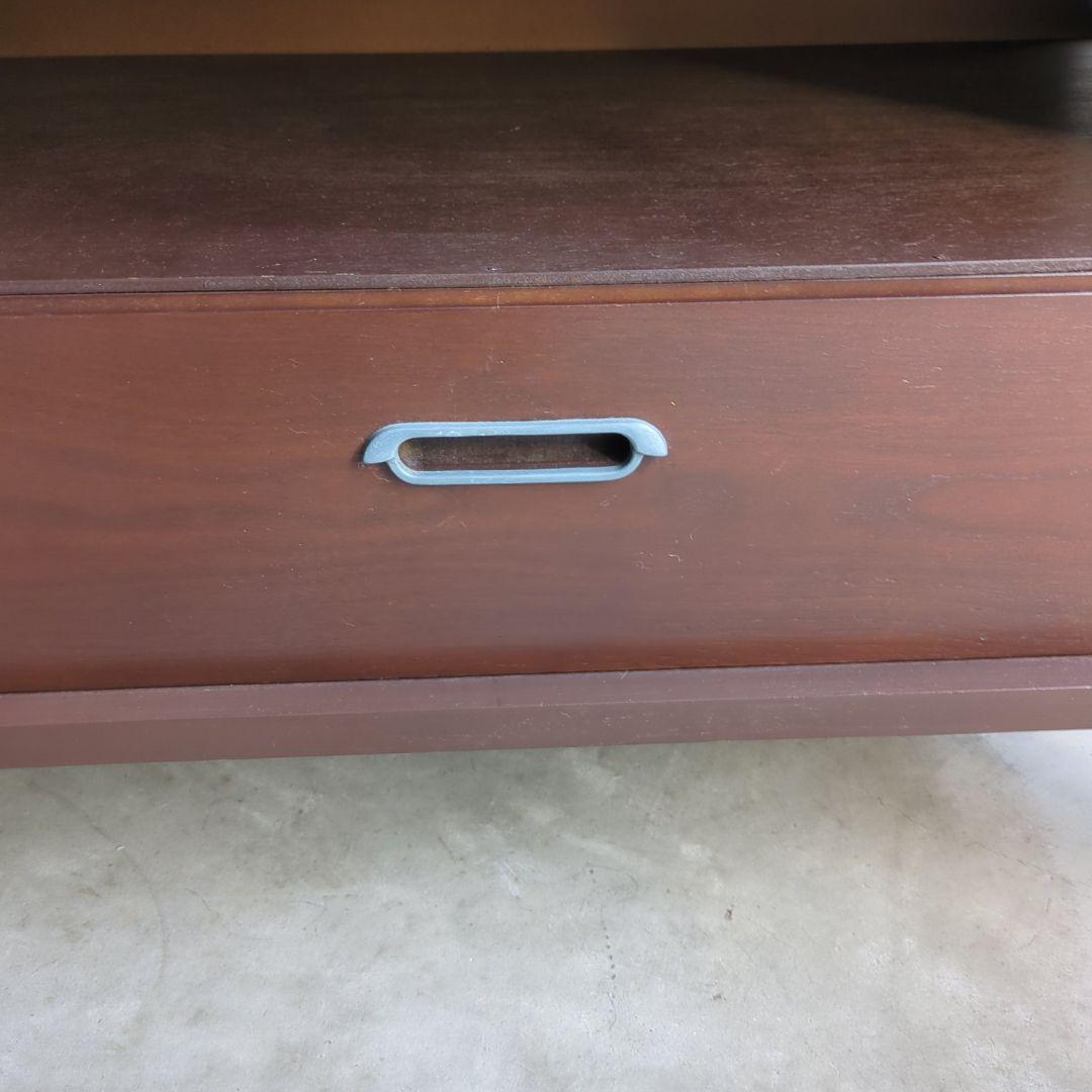 USヴィンテージ♦木製 テレビボード 米軍 ブラウン 60×102×48