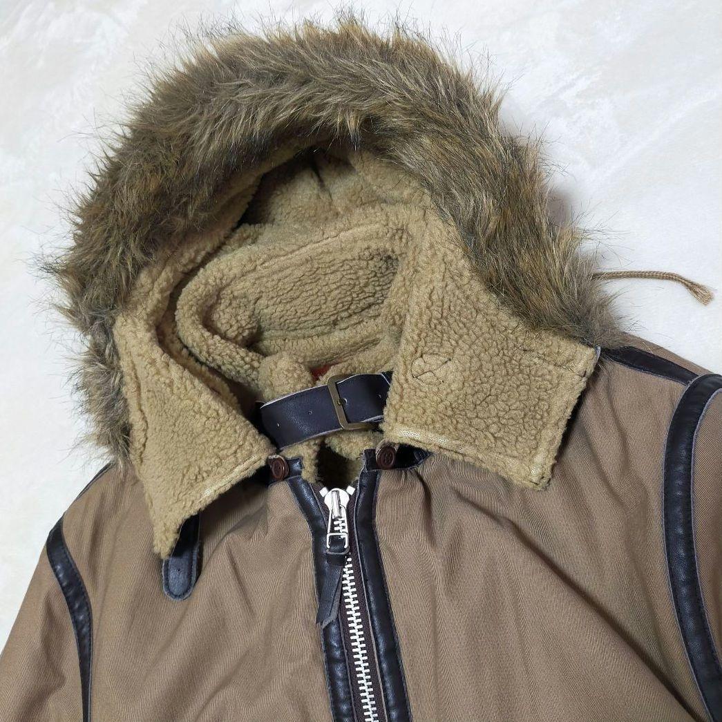 AVIREX　コットン×牛革　B−7　アラスカンコート　Lサイズ