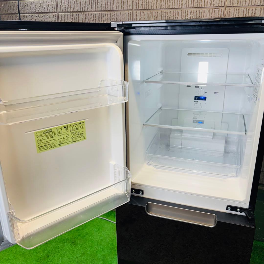 2021年製 152L 冷蔵庫 おしゃれガラス SHARP【地域限定配送無料】
