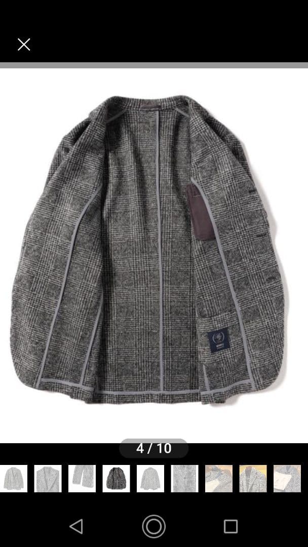 BEAMS F / EASY グレンチェック ジャケット　春秋冬