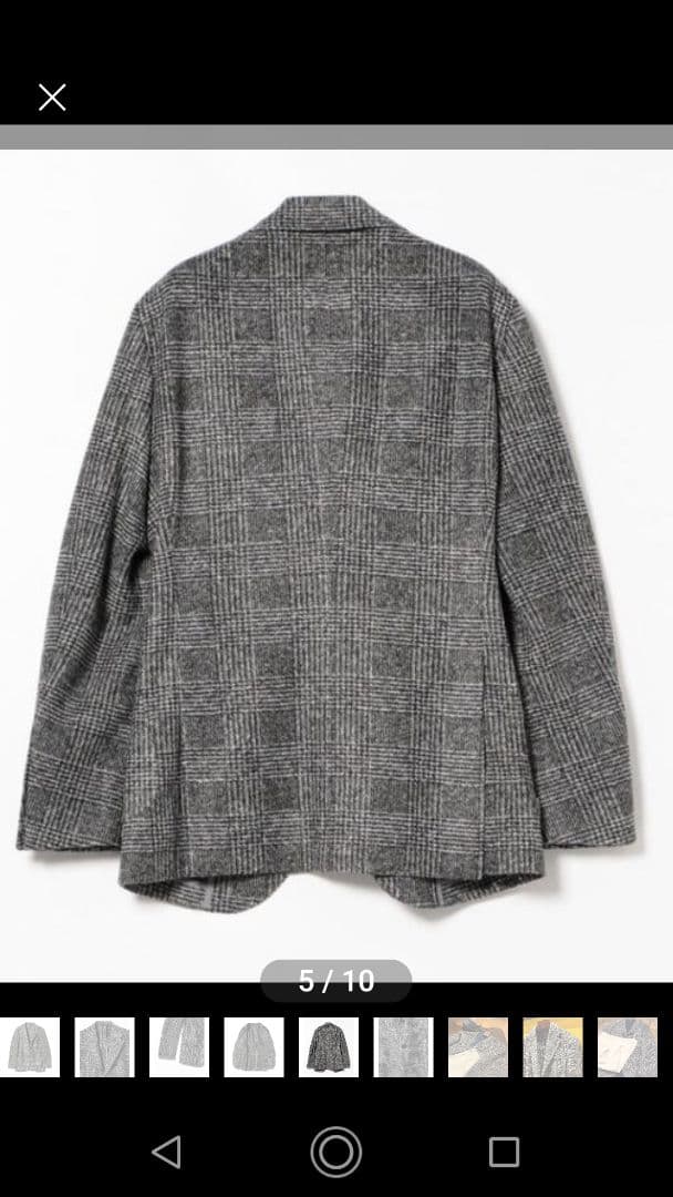 BEAMS F / EASY グレンチェック ジャケット　春秋冬