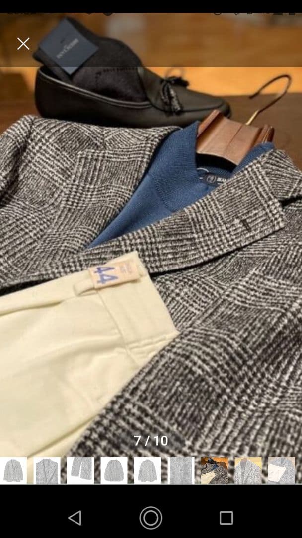 BEAMS F / EASY グレンチェック ジャケット　春秋冬