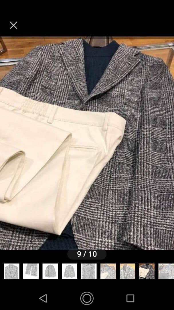 BEAMS F / EASY グレンチェック ジャケット　春秋冬