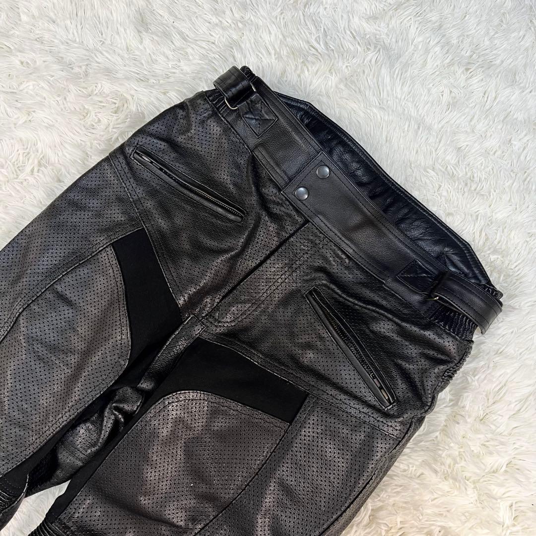 極美品 Clooney バイク系 バイカー ライダースパンツ 黒 ブラック 34