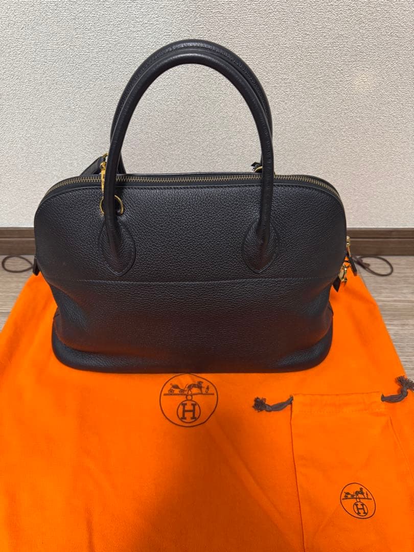 美品　エルメス　ボリード　35 ノワール　黒　✖️ゴールド　ショルダー