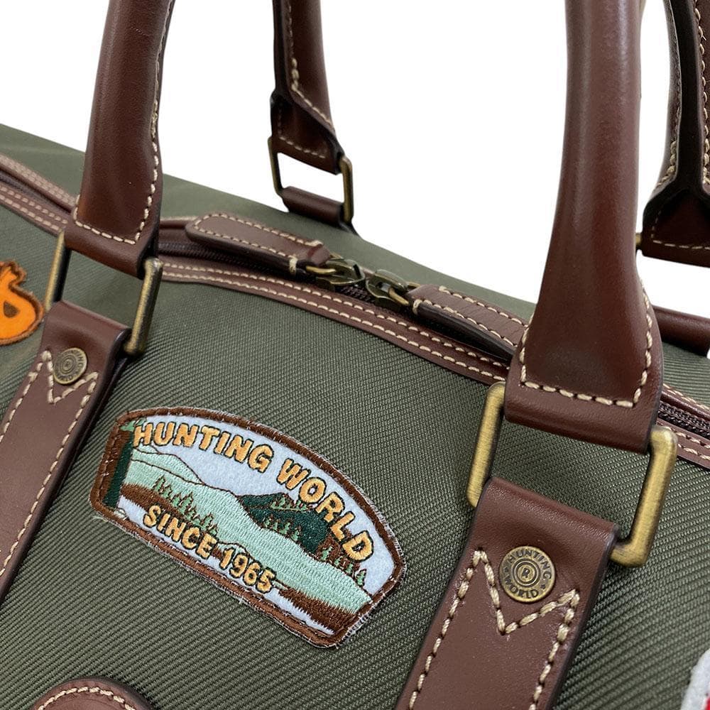 【激レア】極美品 ハンティングワールド 2way ボストンバッグ ワッペン 緑