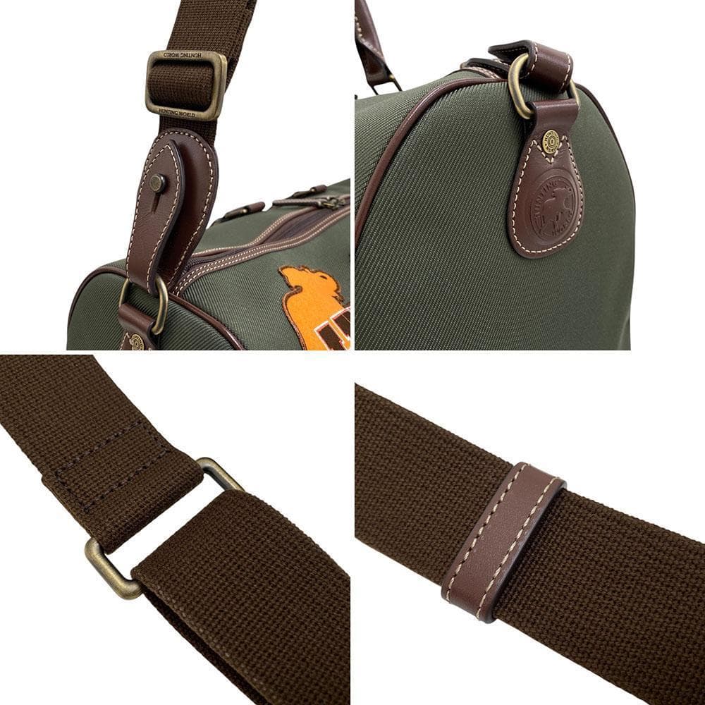 【激レア】極美品 ハンティングワールド 2way ボストンバッグ ワッペン 緑