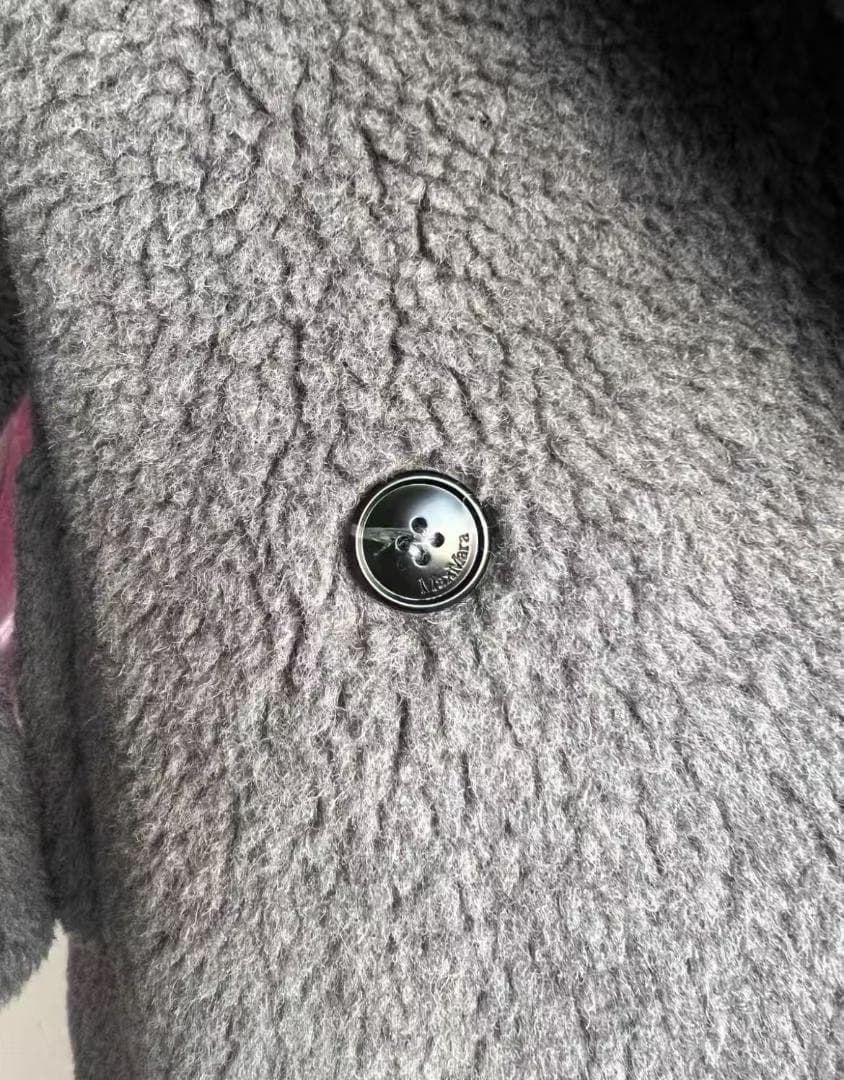 Max Mara グレー ファー ロングコート