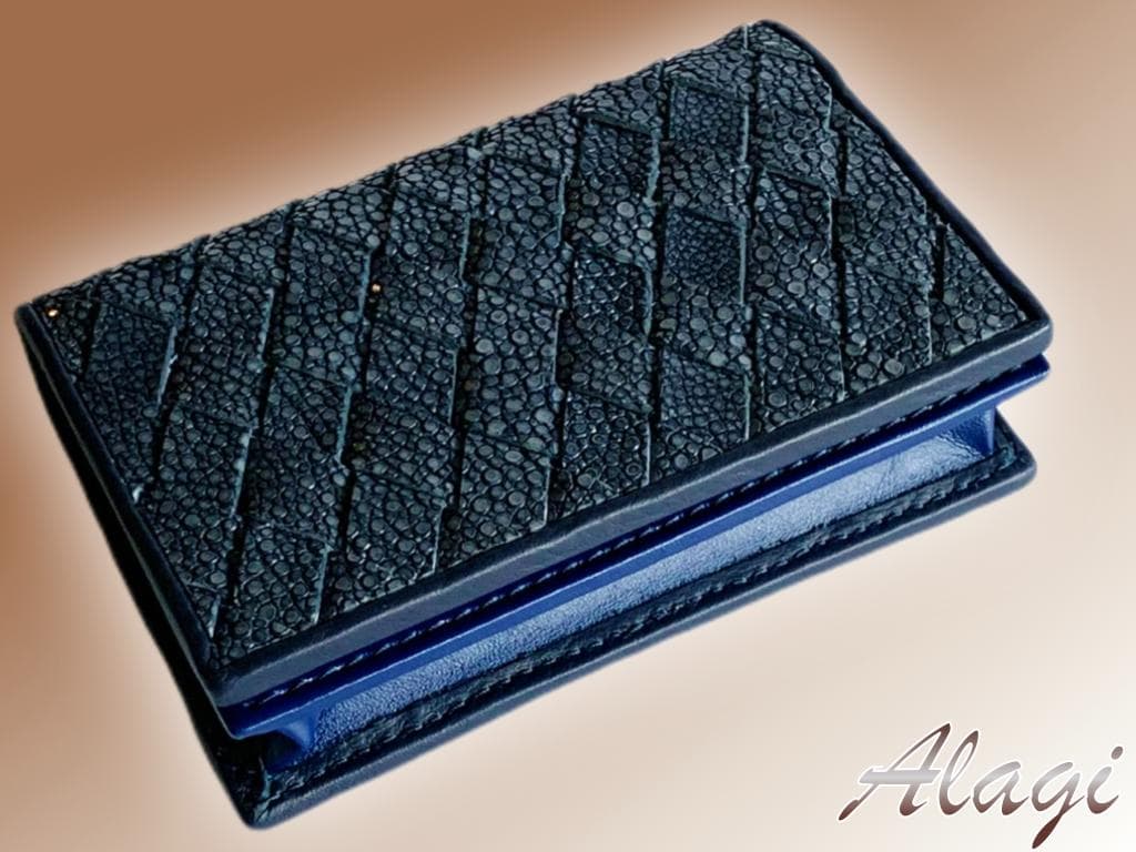 ☆ぺん☆ガルーシャ　名刺入れ　イントレチャート加工　2点セット