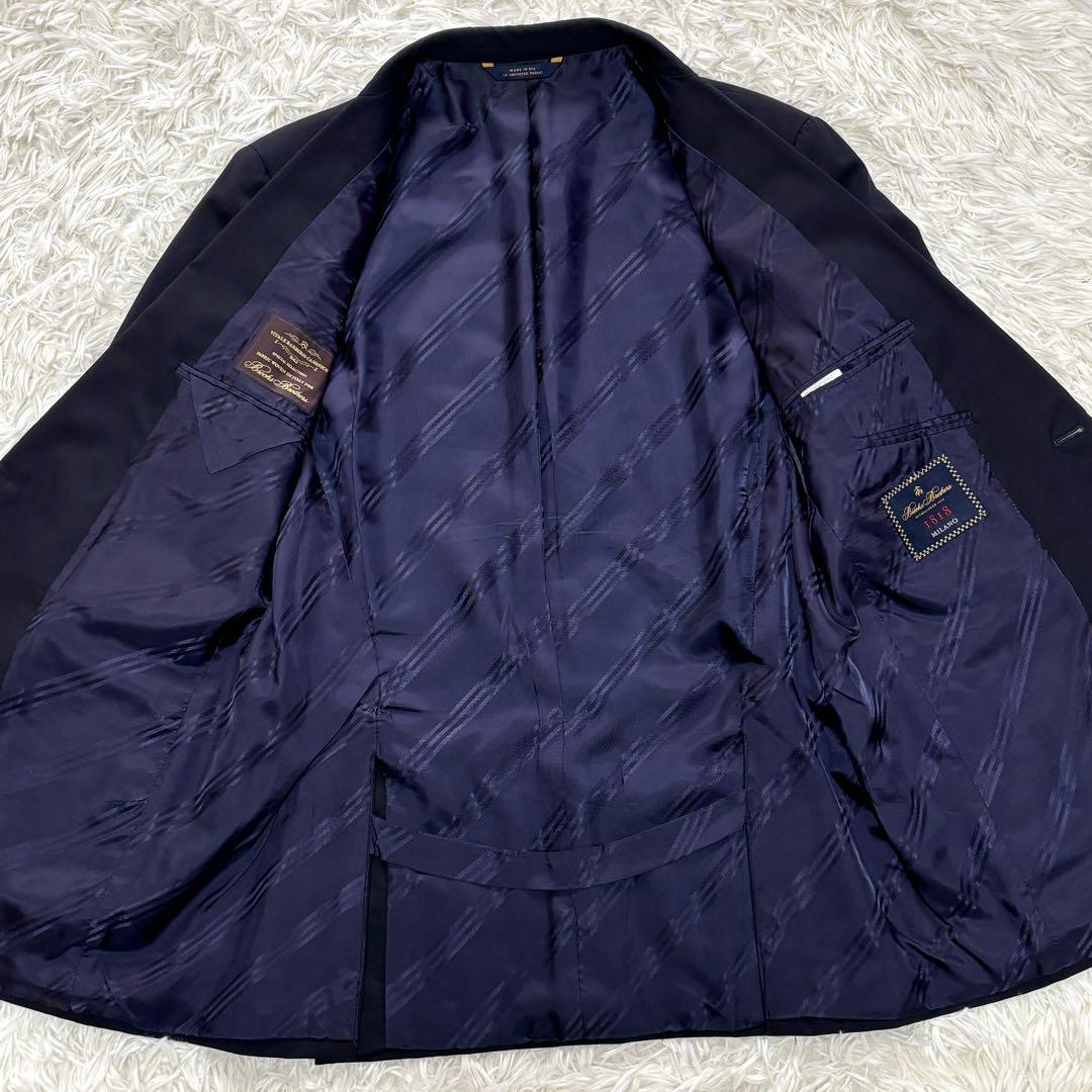 XLサイズ MILANO カノニコ生地 ブルックスブラザーズ 金ボタン 紺ブレ