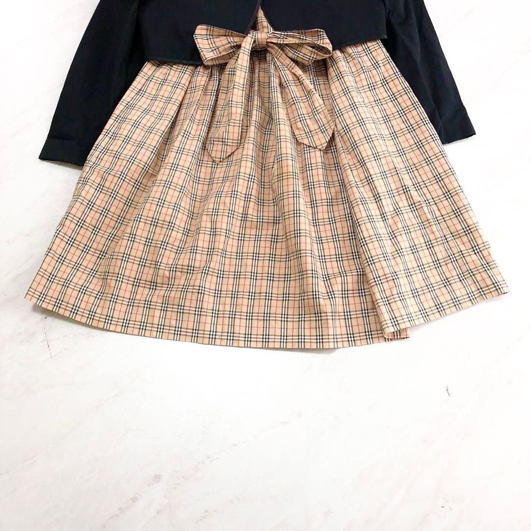 美品✨️BURBERRY ノバチェック フォーマル ワンピース 130cm 子供