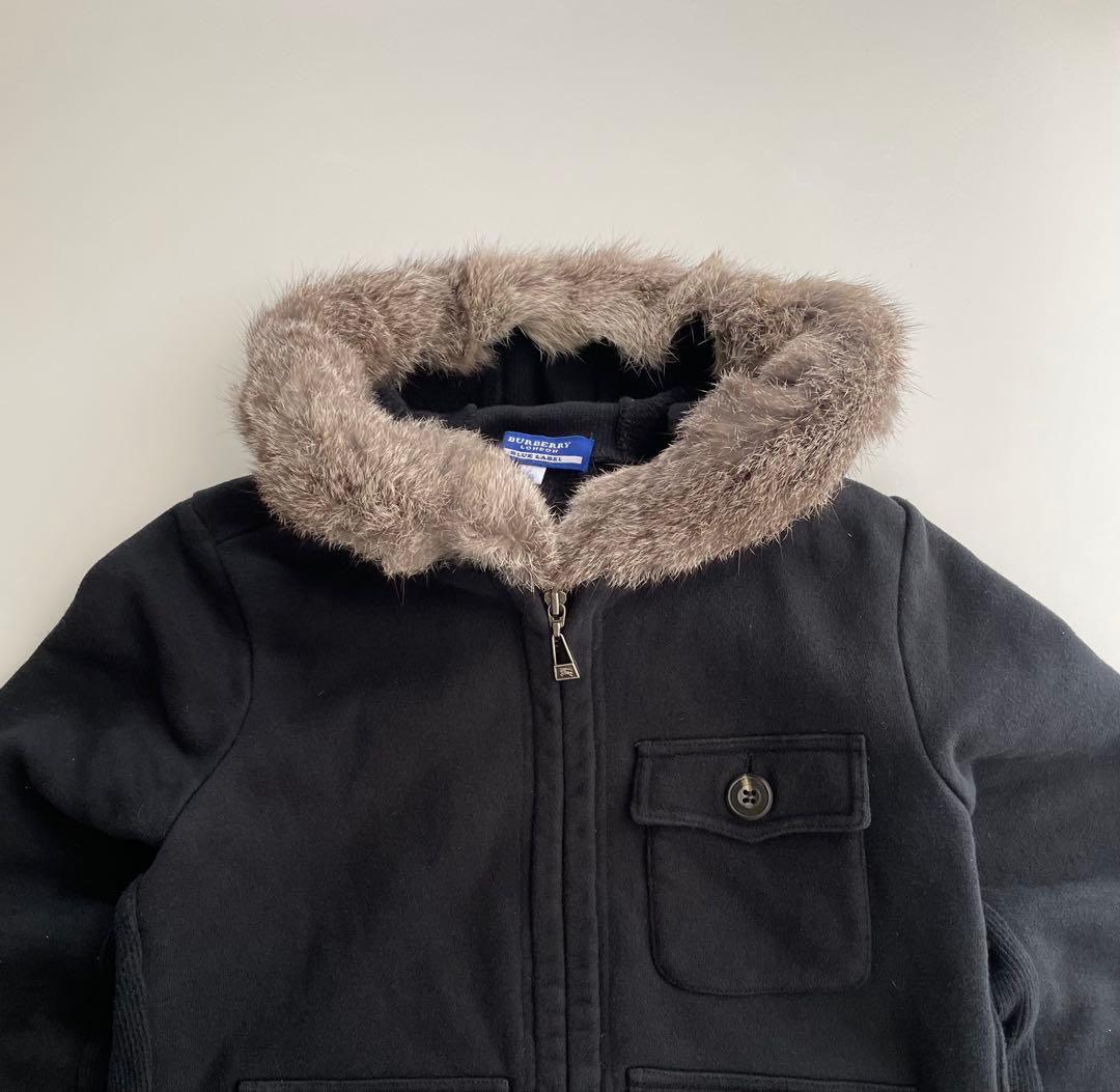 トップス Burberry Rabbit Fur Hooded Sweatshirt 38