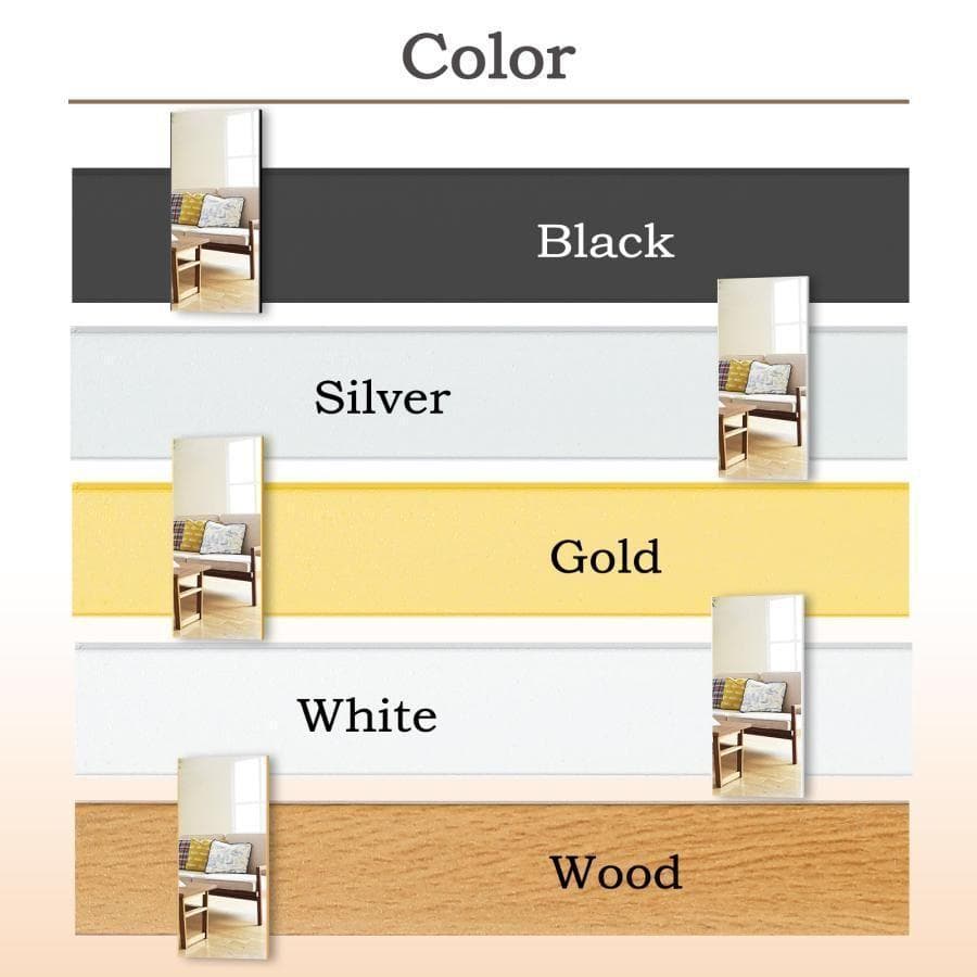 割れない鏡 姿見鏡 キャスター付き 全身鏡 ダンスミラー幅60 木目調 2303