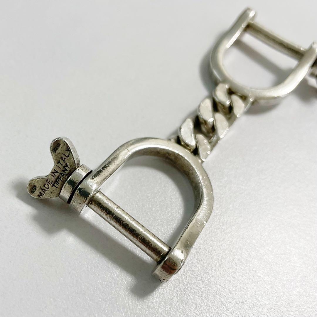 初期　キヘイ　ティファニー　ダブルシャックル　キーホリダー　キーリング　シルバー