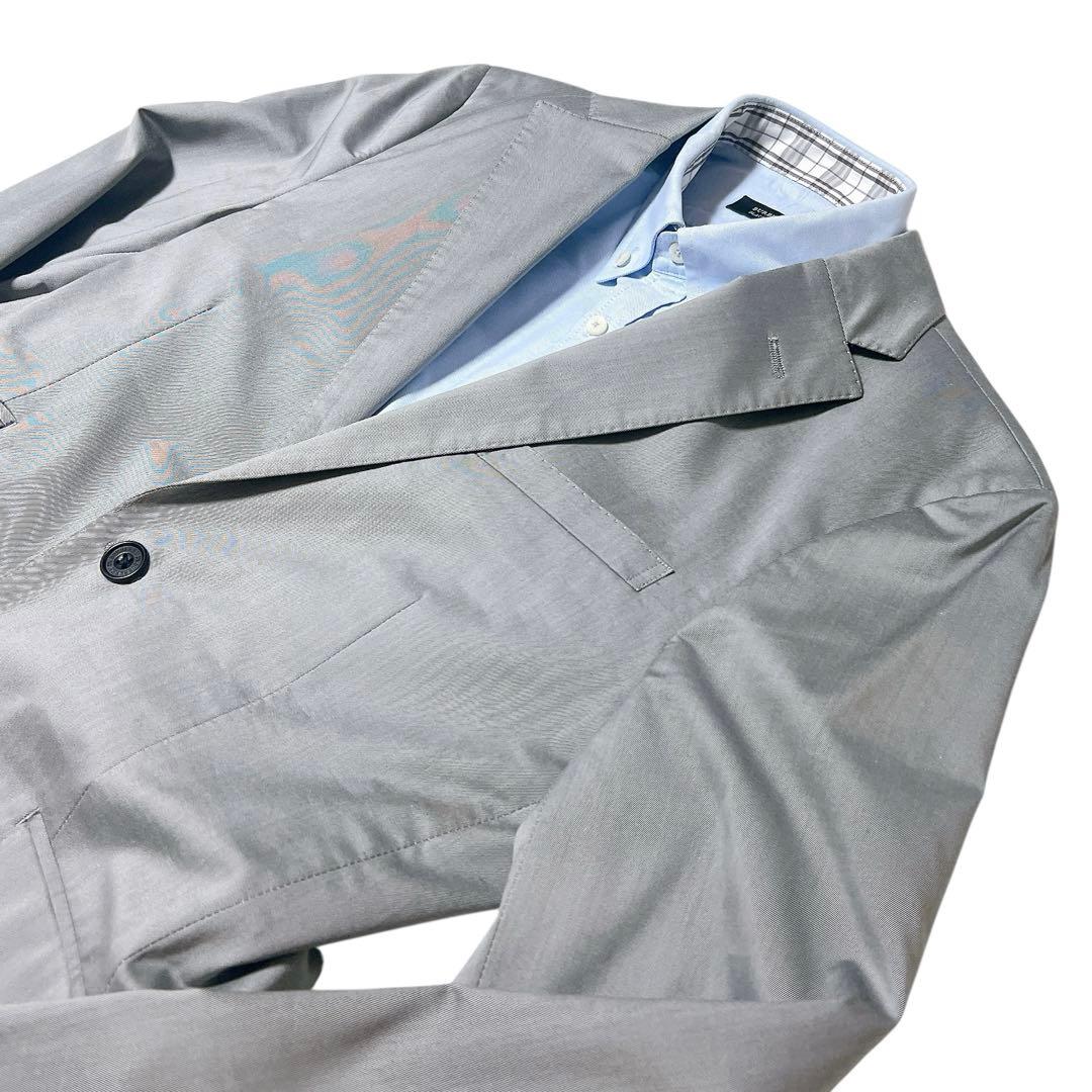 極美品 バーバリーブラックレーベル スーツセットアップ パンツタグ付 グレー M