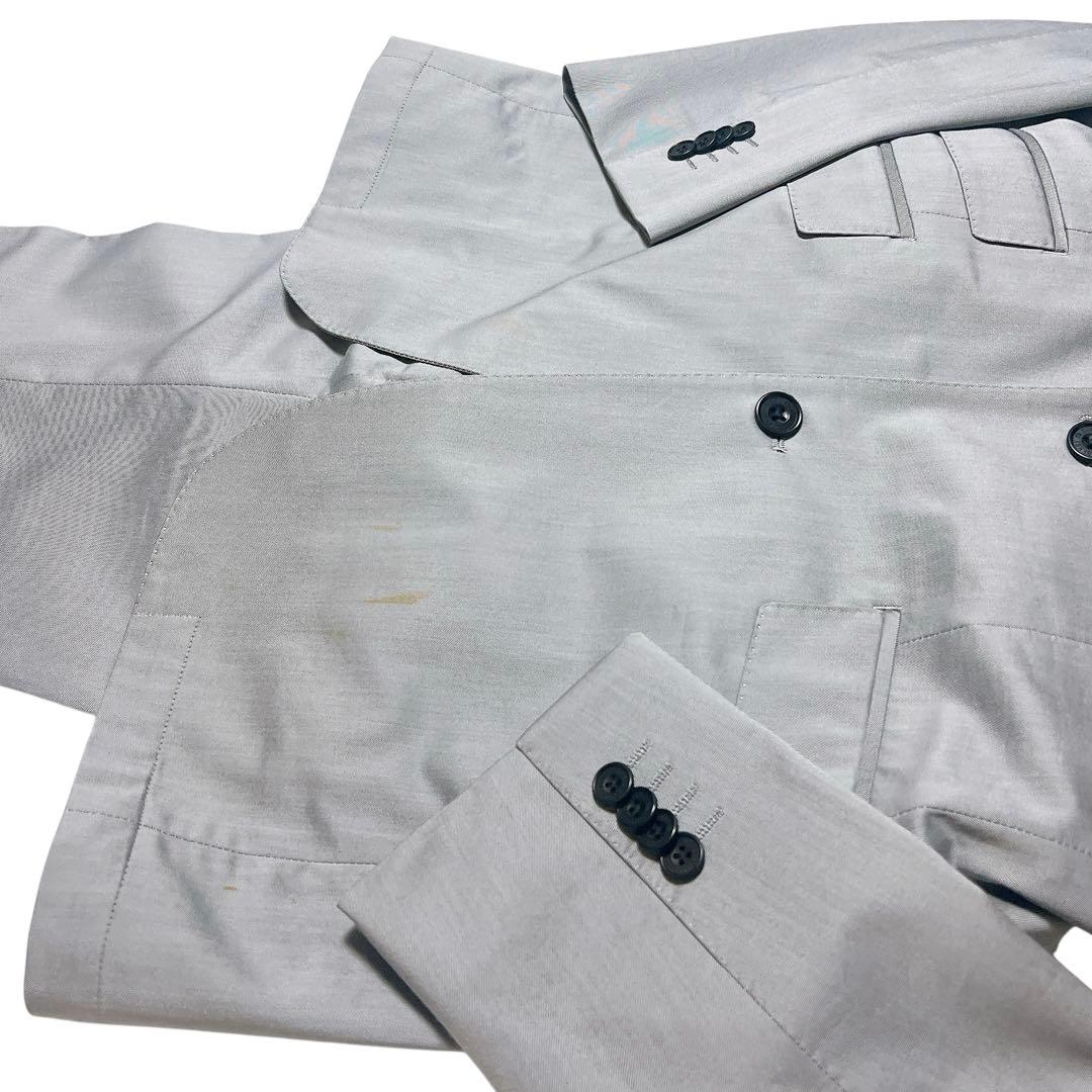 極美品 バーバリーブラックレーベル スーツセットアップ パンツタグ付 グレー M