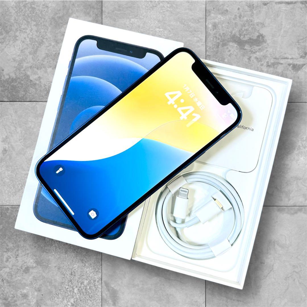 【美品】iPhone 12 mini 本体 128GB SIMフリー ブルー