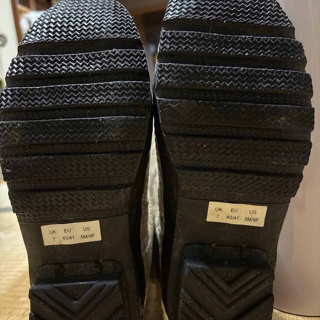 HUNTER ヘビ柄 長靴 サイドバックル付き