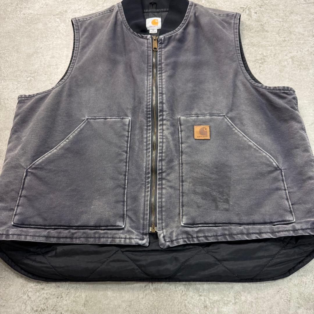 雰囲気◎carhartt カーハート【L】ダックベスト フェード 希少