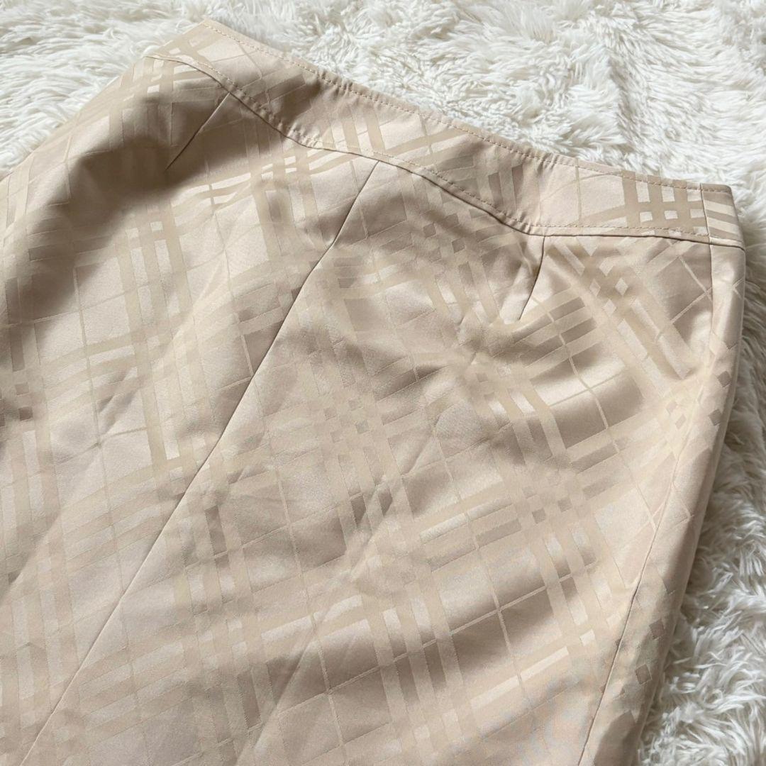 未使用級 バーバリー ロンドン スーツ セットアップ スカート チェック ベルト