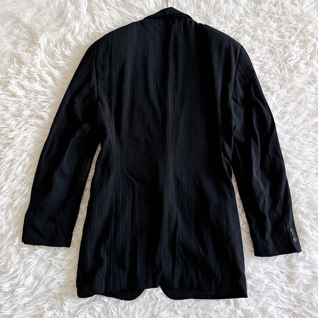 ジョルジオアルマーニ スーツ セットアップ ストライプ柄 ブラック 黒