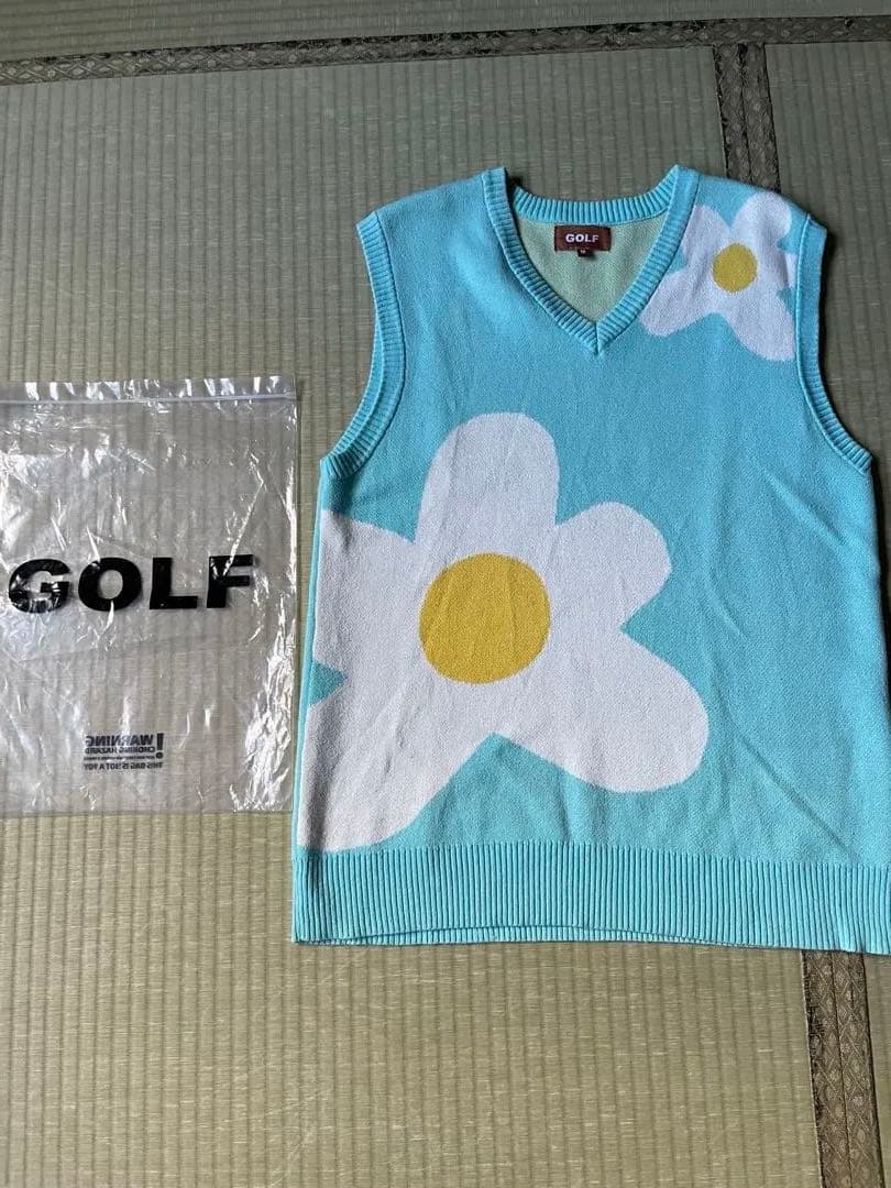 GOLF WANG 花柄 ベスト M