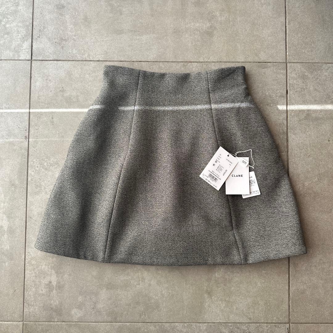 完売品 試着のみ⭐︎タグあり CLANE グレー MIX size1 ミニスカート