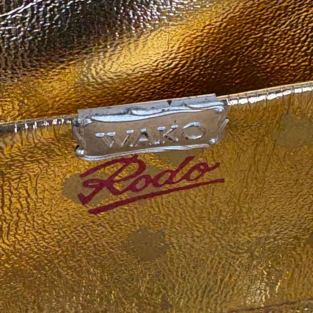 希少 RODO別注 WAKO ワコウ ゴールドメタリック パーティーバッグ