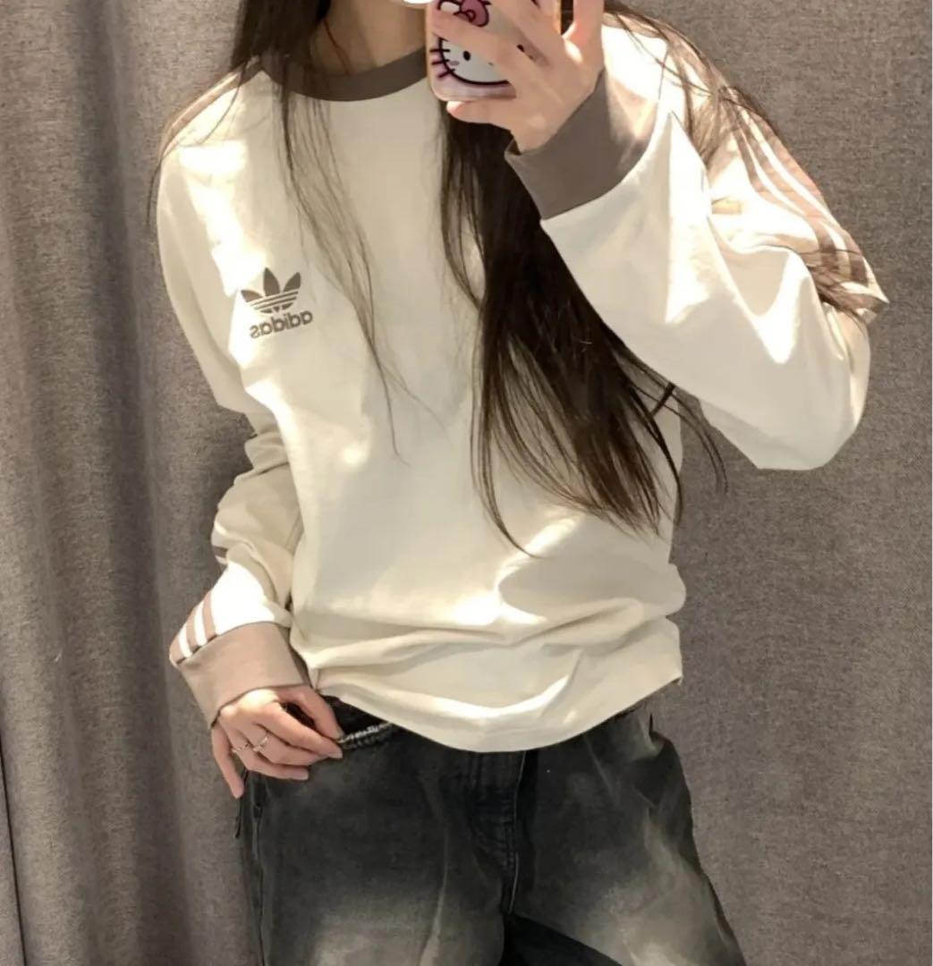 adidas originals スリーストライプス　ロングTシャツ