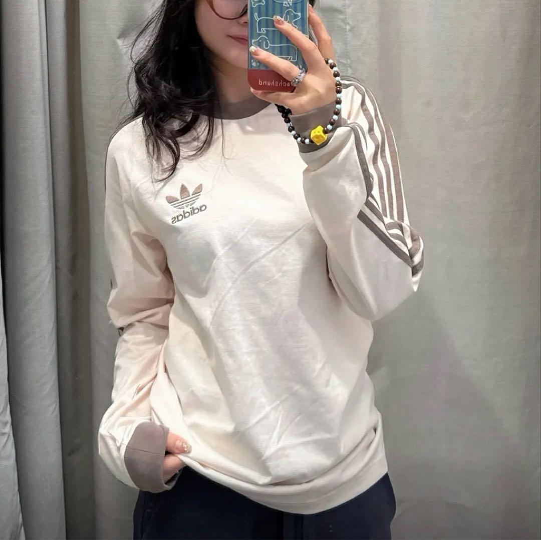 adidas originals スリーストライプス　ロングTシャツ