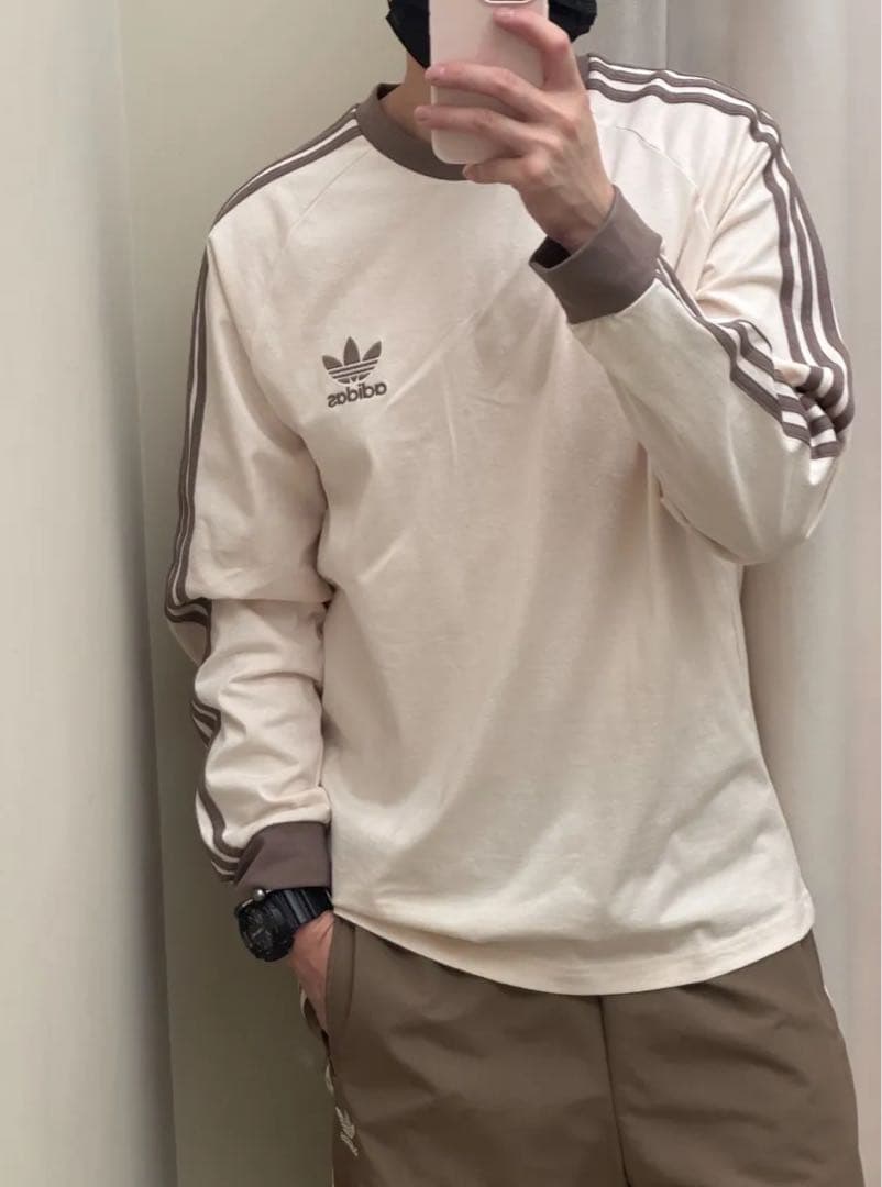 adidas originals スリーストライプス　ロングTシャツ