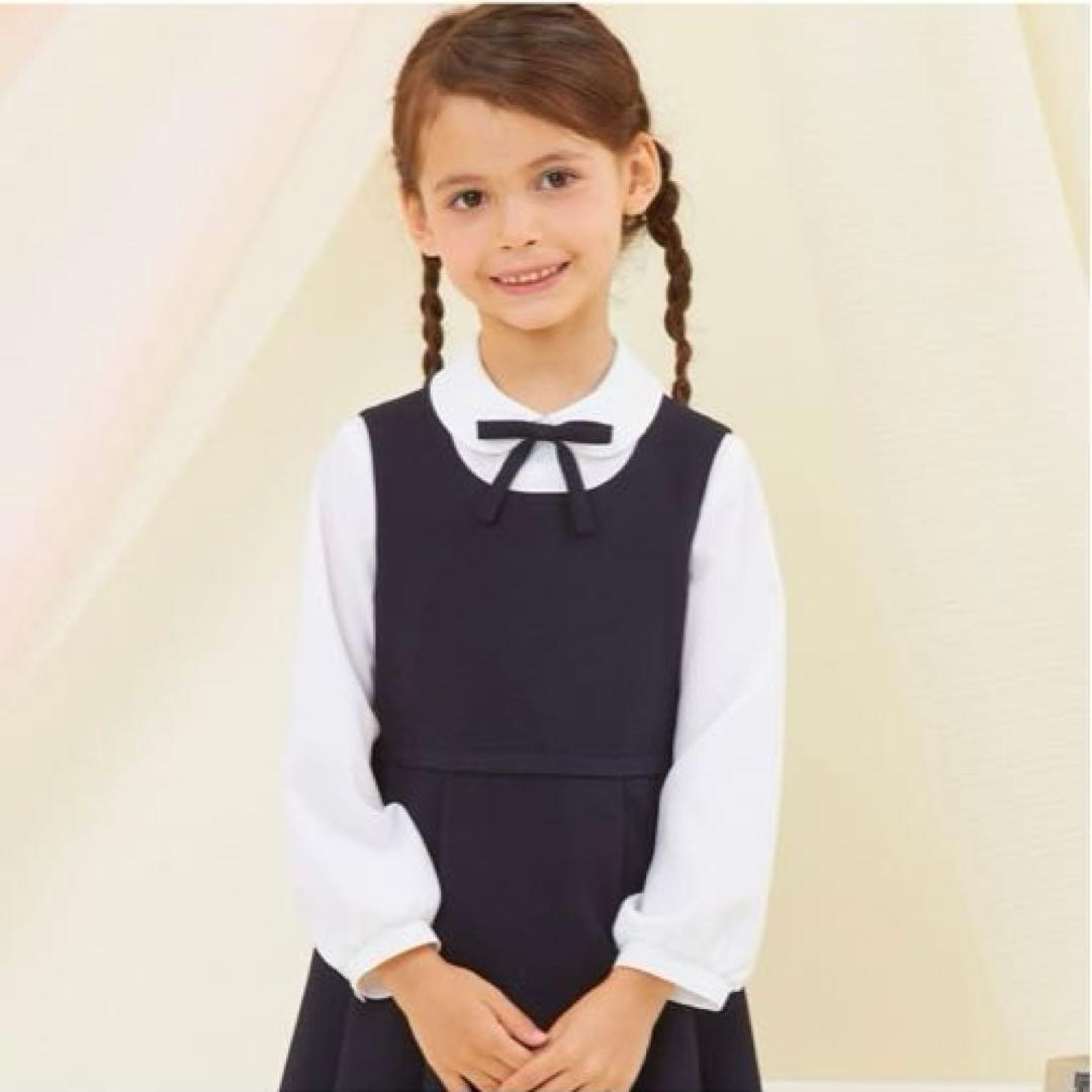 お受験　女の子　120 ワンピース　模試　ジャンパースカート　面接　ボレロ