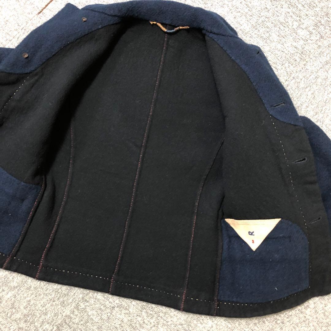 45R 45rpm 縮絨ウール ジャケット ウッドボタン