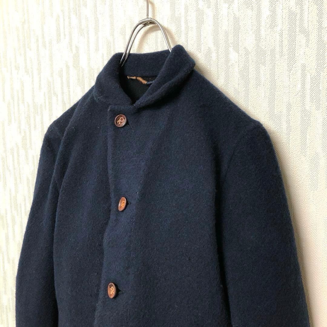 45R 45rpm 縮絨ウール ジャケット ウッドボタン