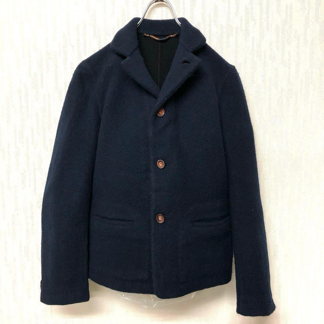 45R 45rpm 縮絨ウール ジャケット ウッドボタン