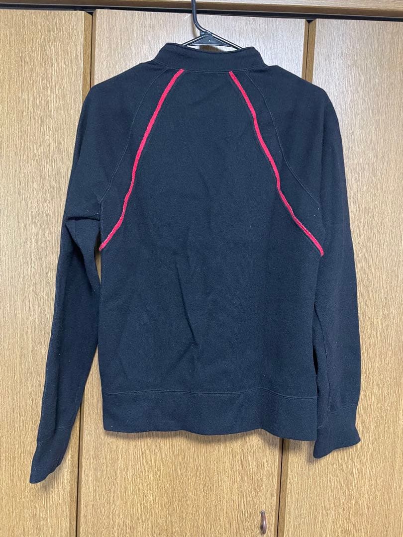 コムデギャルソン オムプリュス ハーフジップ スウェット 黒　赤 COMME