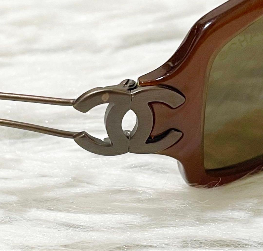 希少 CHANEL シャネル サングラス 眼鏡 5038 ココマーク ブラウン