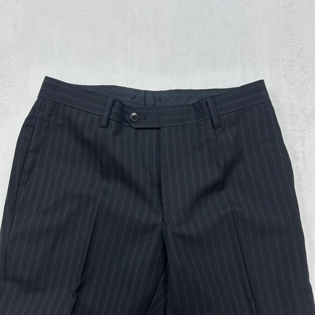 E894 美品 M 36 バーバリーロンドン シングル ストライプスーツ メンズ