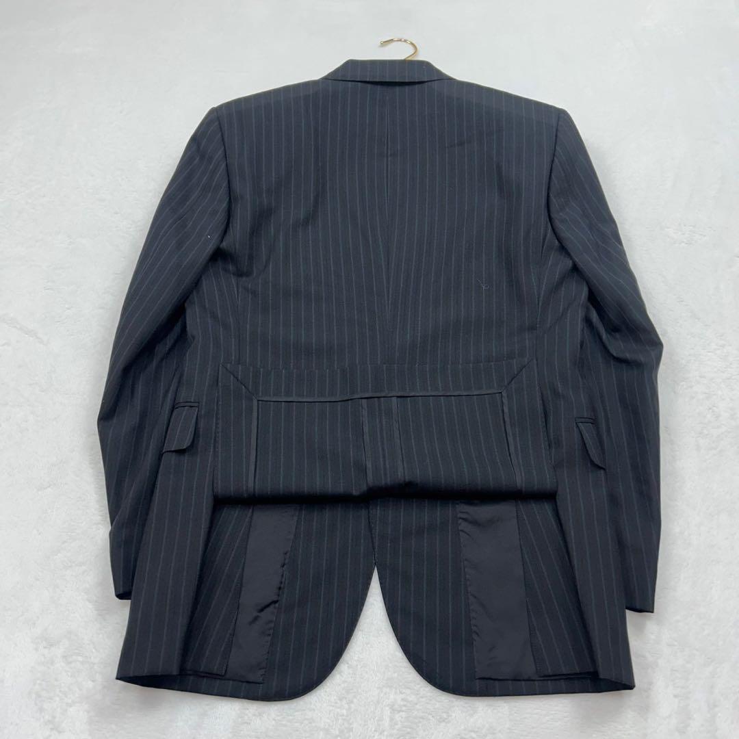 E894 美品 M 36 バーバリーロンドン シングル ストライプスーツ メンズ