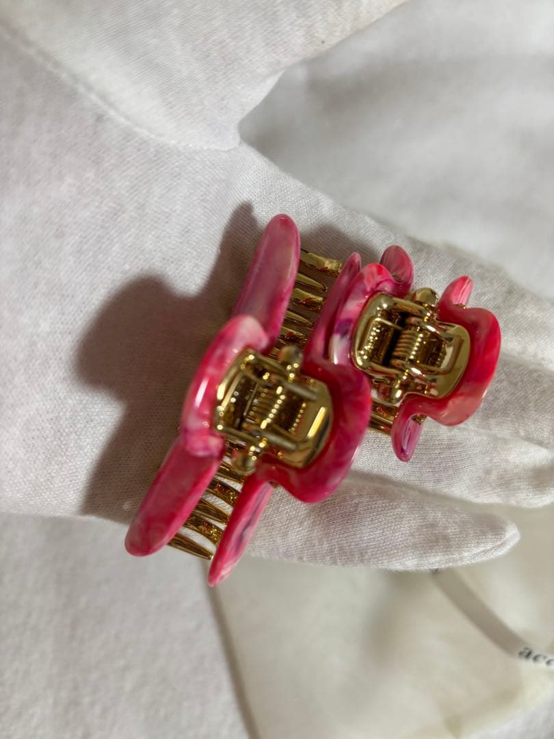 【新品同様】acca クリップ　マーブル　コラーナ　2個組　セット