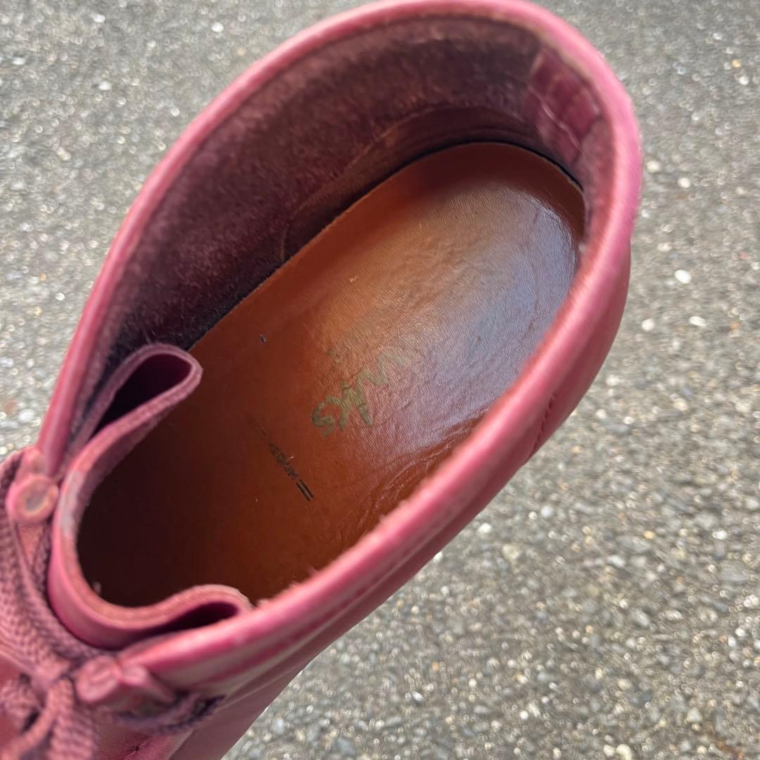 靴 clarks wallabee leather burgundy 26.5