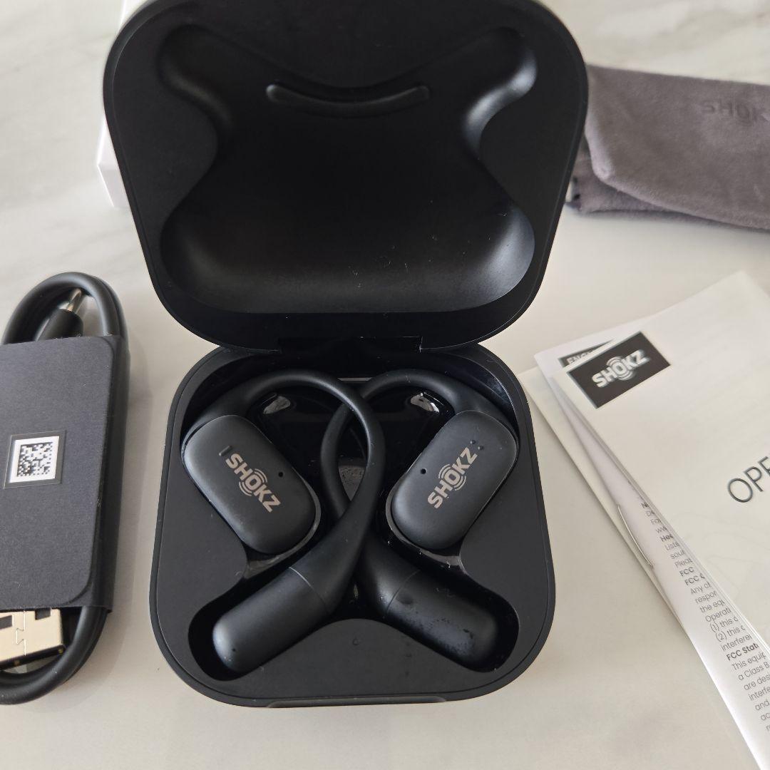SHOKZ OPENFIT ワイヤレスイヤホン ブラック T910