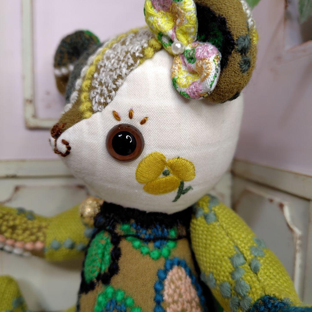 ガ*ん様 【オークションです】ミナペルホネン＊ハンドメイド＊ぬいぐるみ＊テディベ