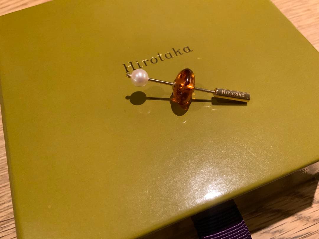 【美品】 Hirotaka Mini SPEAR ピアス/ アンバー