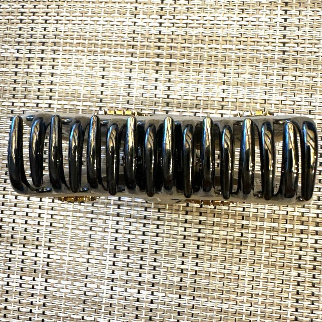 acca アッカ　クリップ　大小　2個セット 花柄　ゴージャスストーン　美品