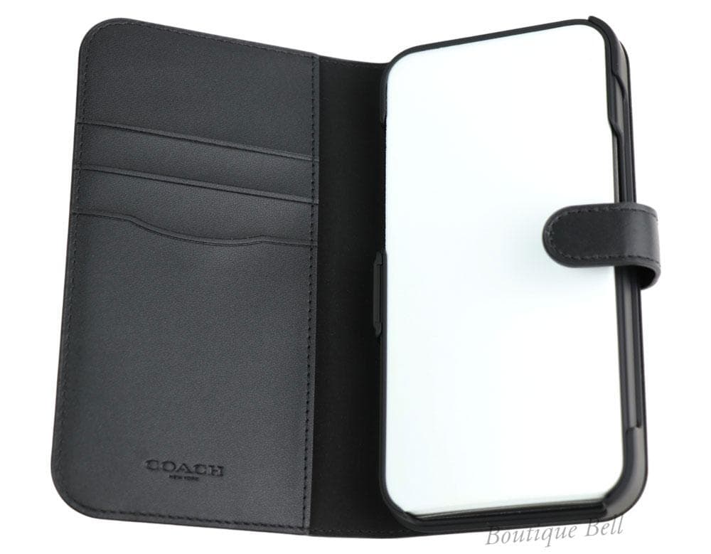 【コーチ】SIG チャコール iPhone14Plus 手帳型ケース