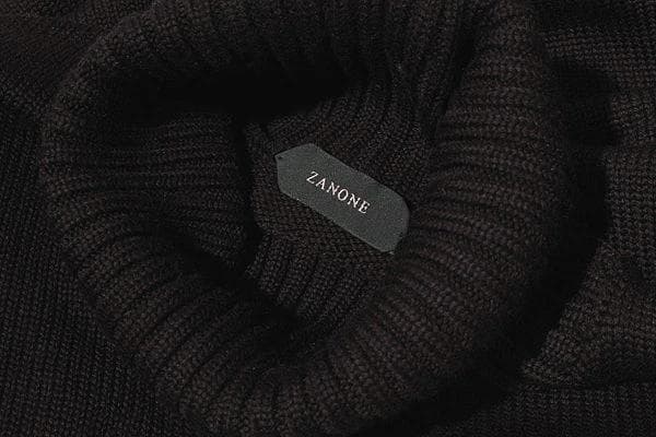 ZANONE ザノーネ 5ゲージ ウールソリッド タートルネック ニット 48