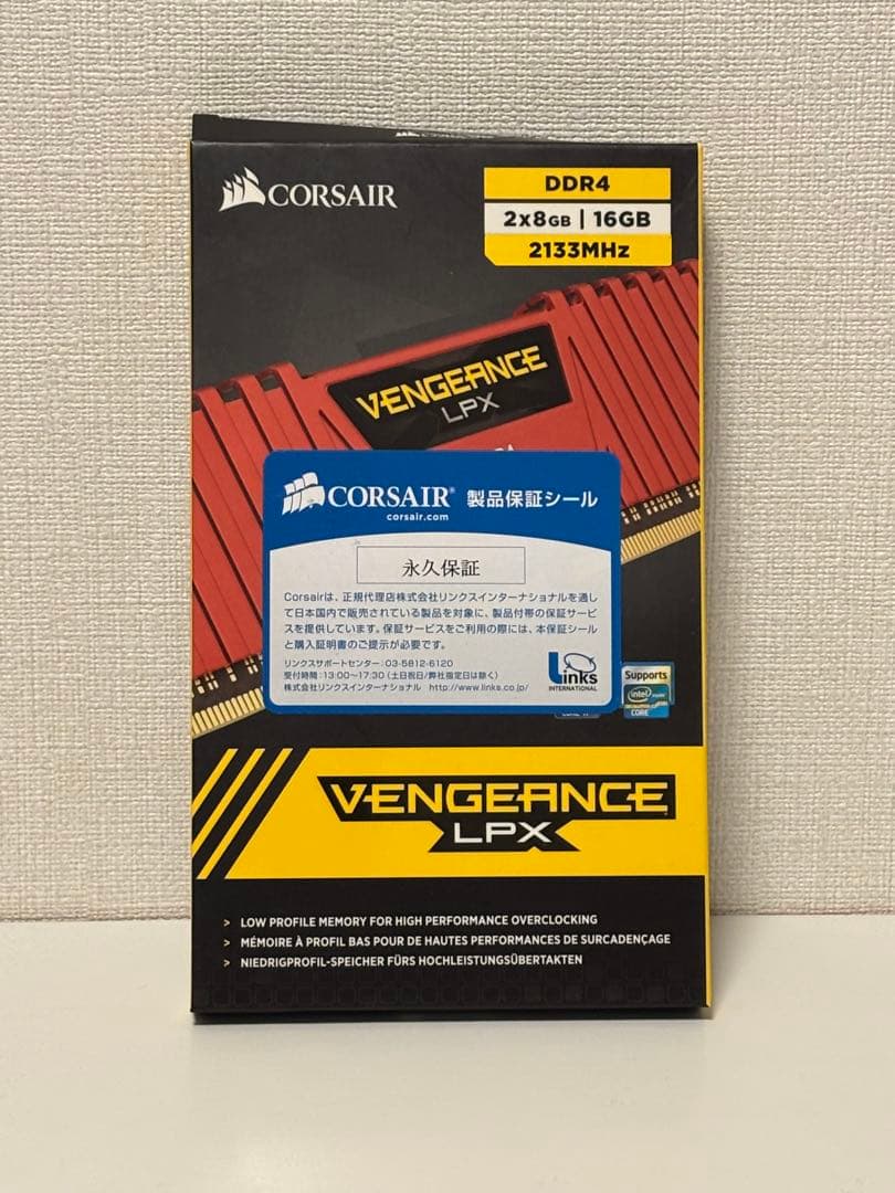 メモリー CORSAIR VENGEANCE LPX DDR4 16GB (2x8GB)